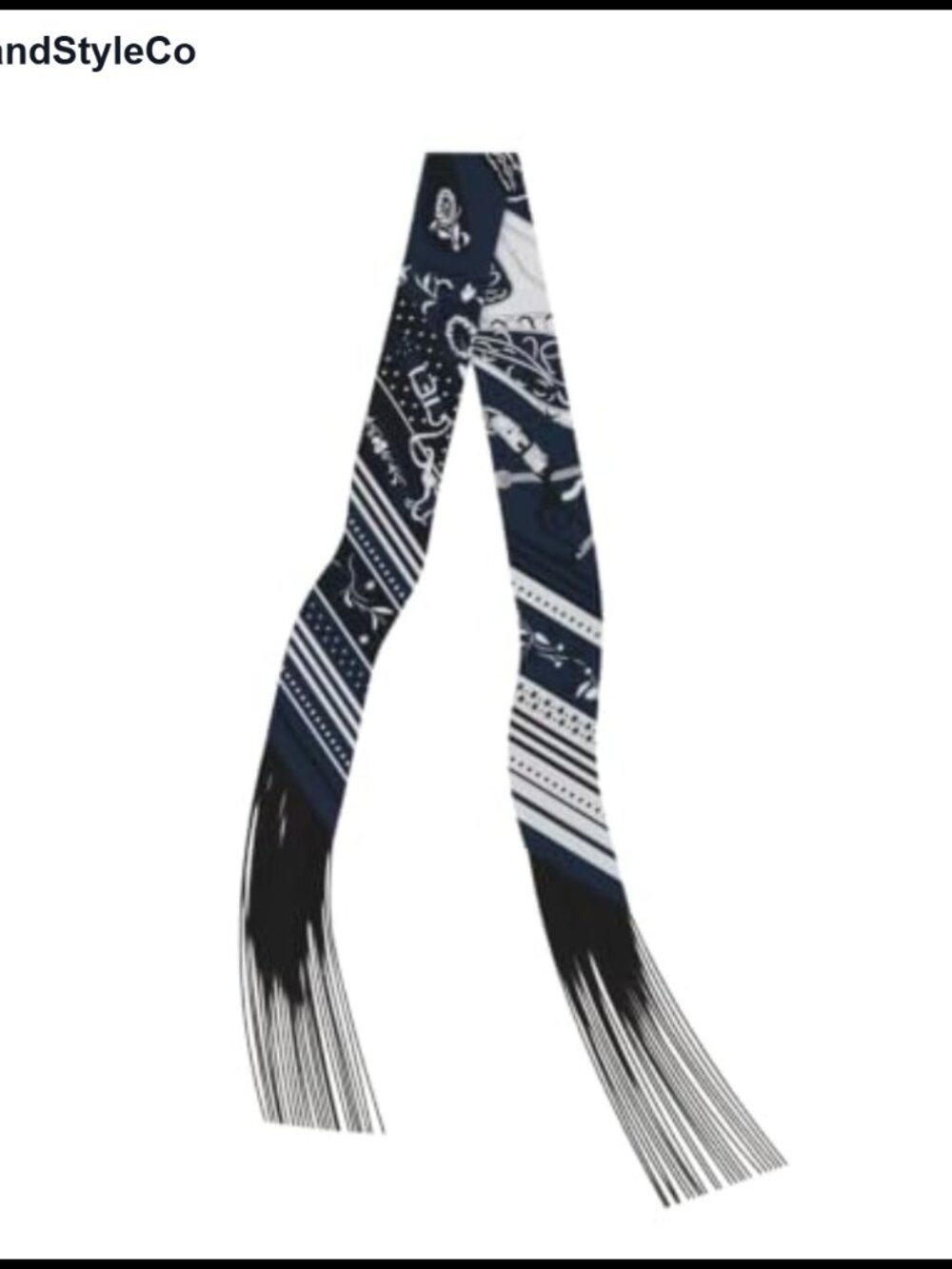 Fringe Skinny Scarf Lightweight Polyester Women's Neck Hair Handbag Accessory